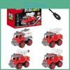 Rescue Car Sprinkler Truck Tank Airplane Police Motorcycle Detachable Toy Set For Kids