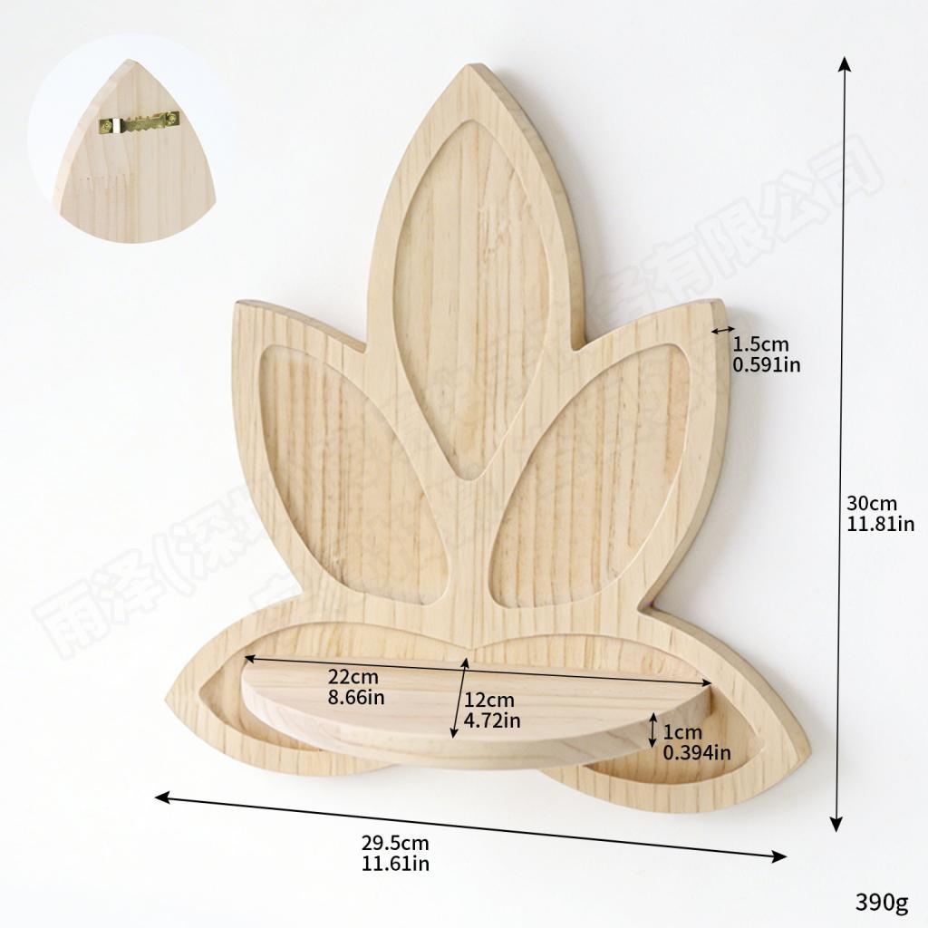 Wall Shelf Flower Pot Rack Cute Rustic Versatile Home Decoration Wood Floating for Living Room