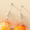 1 Pair for Creative Statement Dangle Fruit Earrings Fashion Cute Orange Fruit Earrings Jewelry Gifts for Women Girls