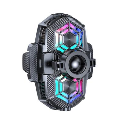 Support de refroidissement pour téléphone à semi-conducteur à double ventilateur avec support de tête à bille de 17 mm et trou de 1/4 pouce pour le jeu mobile et l'enregistrement vidéo