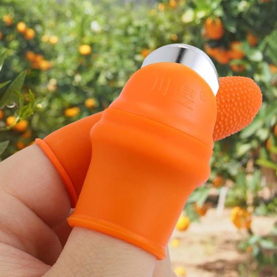 Thumb Cutter Fruit Vegetable Picking Cutter Set Silicone Finger Cots Pruning Portable Garden Tool for Strawberry Grape Branches