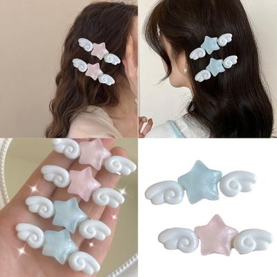 Spring Summer Duckbill Hair Clips Non Slip Star Wing Design For Women Teens Thin Hair Secure Hold Hair Accessories