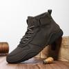 Mode Freizeitschuhe Herbst Stiefeletten für Herren Herren Elastische Schnürsenkel Sneaker Flaches Schuhwerk Mode Bequem Weich Verschleißfest Rutschfest