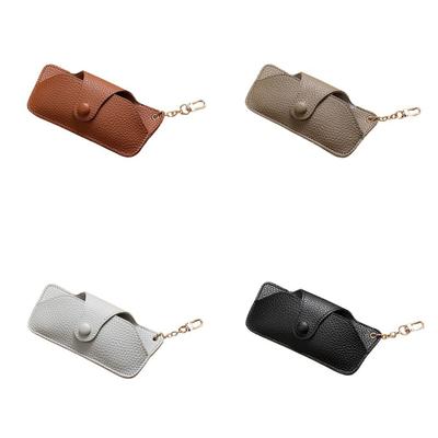Storage Girls Glasses Holder For Men Hanging Sunglasses Bag Eyeglasses Protective Box Eyewear Holder Leather  Glasses Case