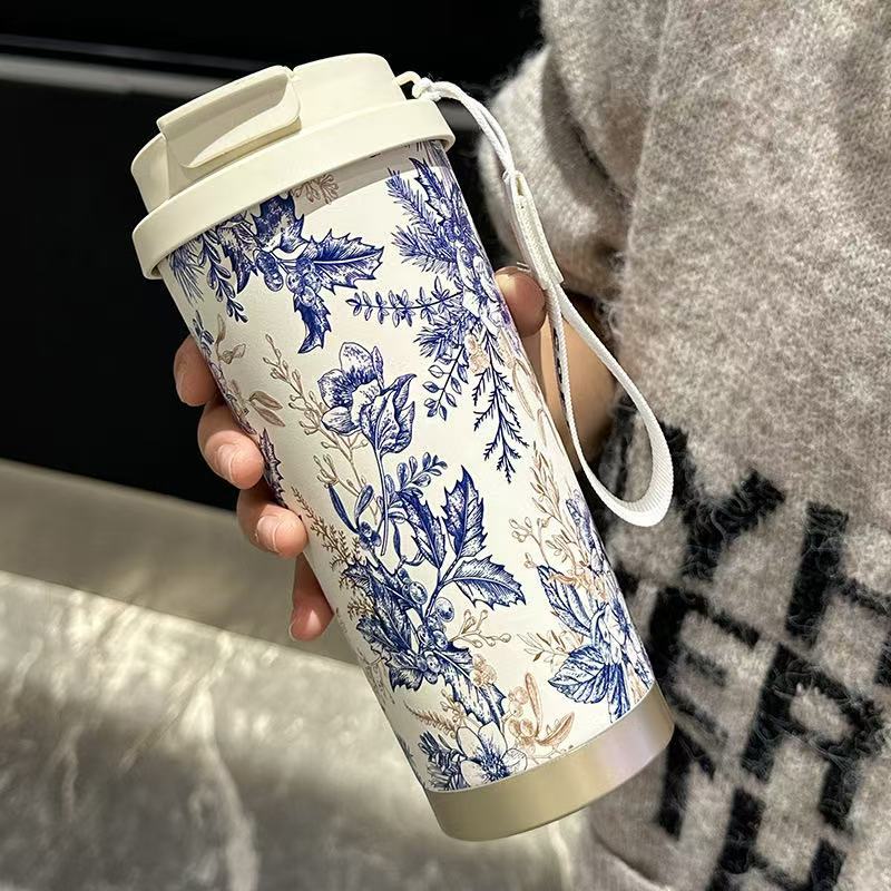 

500 мл Нержавіюча сталь Подвійний дизайн для напоїв Термос-чашка Cafe для кави Автомобільний термос-кружка Герметична дорожня термокружка для чаю, води, кави 500ml