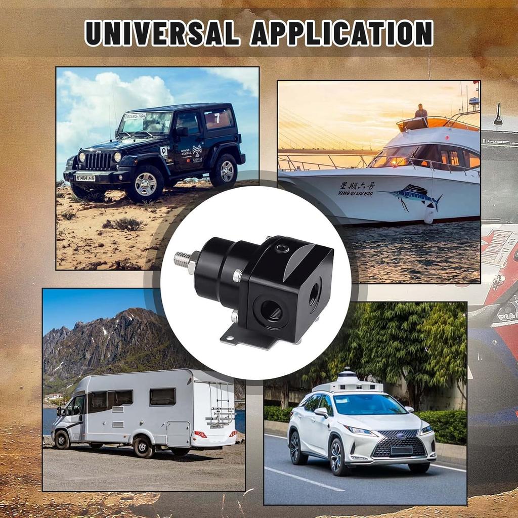 EFI Fuel Pressure Regulator Kit with Bypass Return 0-100psi Pressure Gauge AN6-6AN Fuel Line Hose Fitting Connectors Kit Adjustable Universal