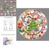 50pcs Xmas Santa Claus Waterproof Reusable Graffiti Stickers For Luggage Case Decor