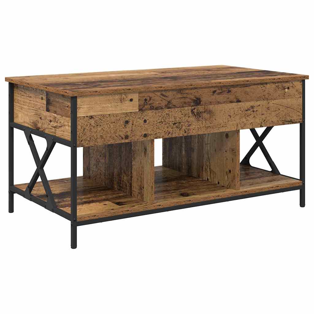 Coffee Table Reclaimed Wood 100 x 55 x 48.5 cm Wood Based Panel