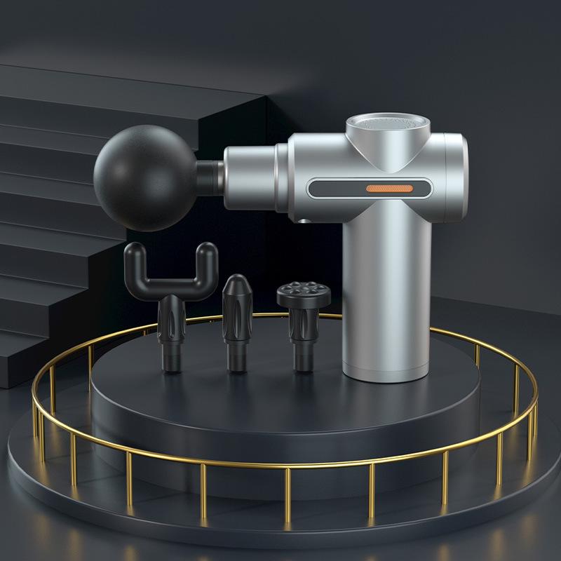 

Мини Электрический Массажный Пистолет с Горячим и Холодным Компрессом и ЖК-дисплеем для Расслабления Мышц и Массажа Шеи 750 Hot and Cold 1800mAh 6 Heads 6 Speeds LCD серый