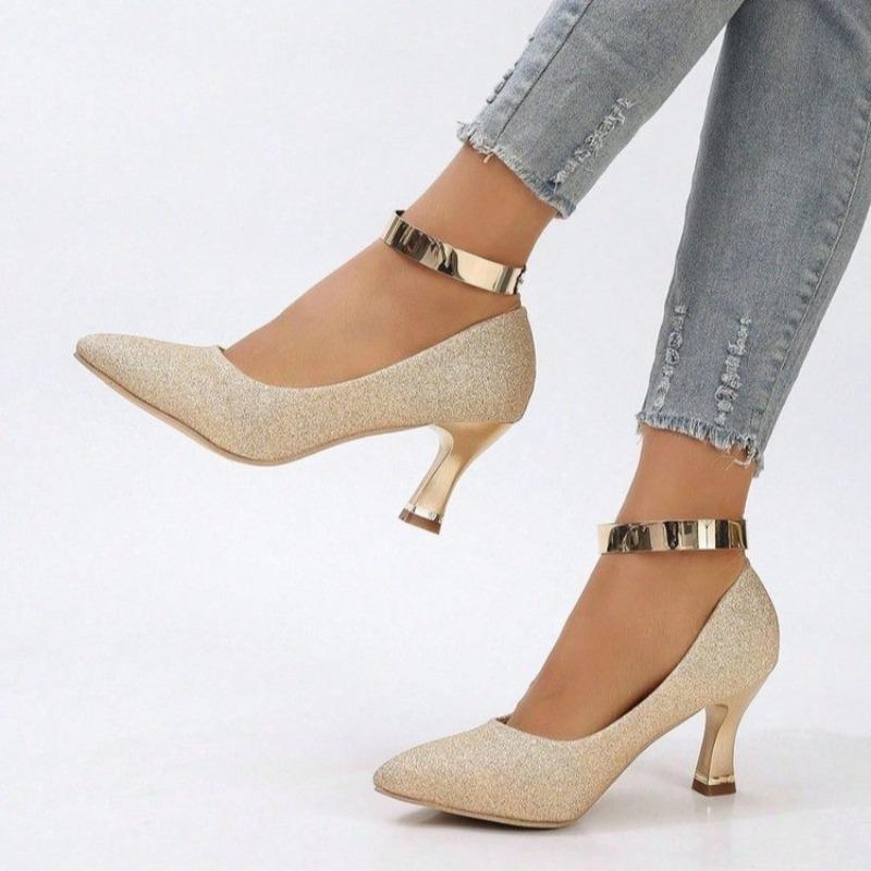 

Женская мода Сладкие Легкие Золотые Мягкая Кожа Туфли на Шпильке Леди Классика Офис Карьера Рабочие Лодочки Zapato Mujer 35 золотой