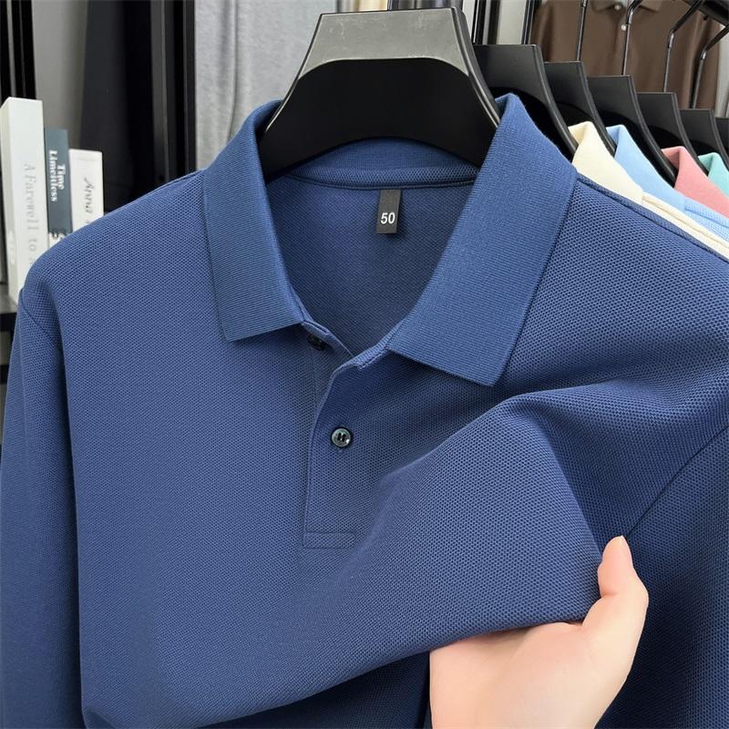 STORN 100% Pure Cotton High-quality Men's Long Sleeve Polo Shirt Autumn Fashion Simple Original Design Luxurious Golf T-shirt