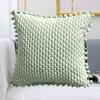 Pouzdro na polštář Stylový měkký jednobarevný povlak na polštář 45x45 cm Pouzdro na polštář v severském stylu se střapcem Kulový povlak na polštář Potřeby pro domácnost