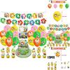 Pikmin-4 Geburtstagsparty-Dekorationsset: Papiergirlande, Luftballons, Tortenaufsatz, Cupcake-Aufsatz und mehr!