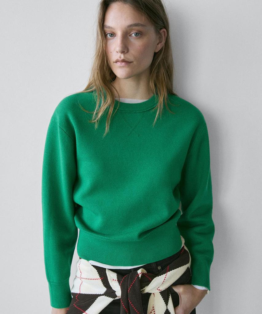 Masimodutti Cotton Blend Knit Sweater
