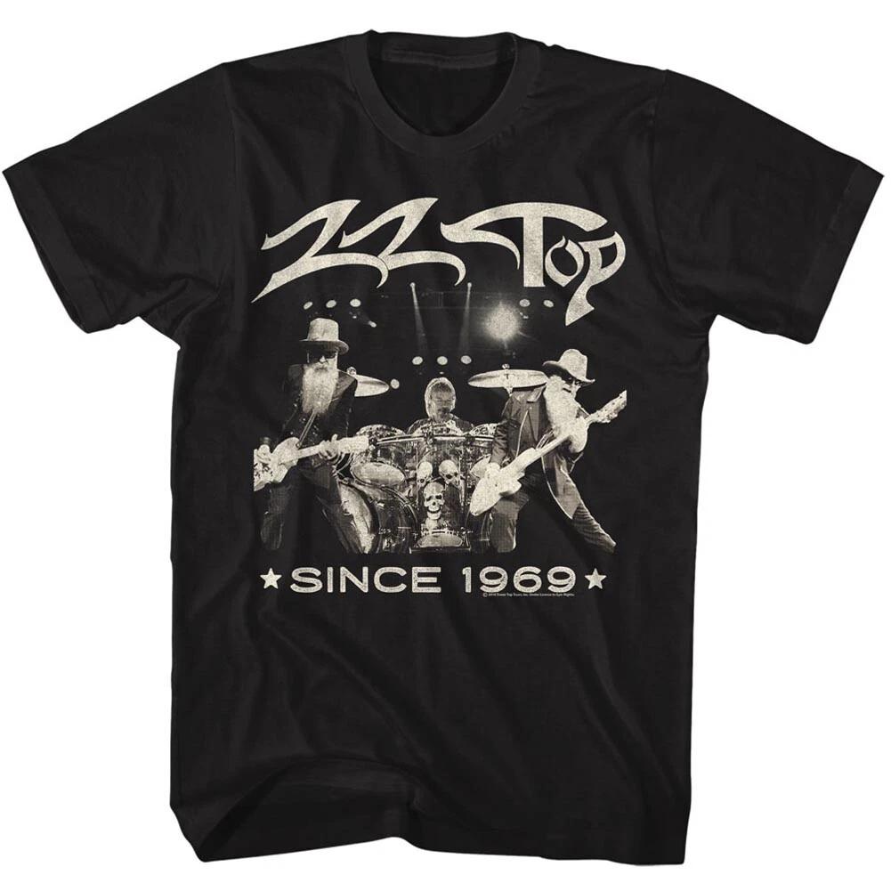 ZZ Top Live On Stage Since 1969 Men s T Shirt Rock Music Band Merch M