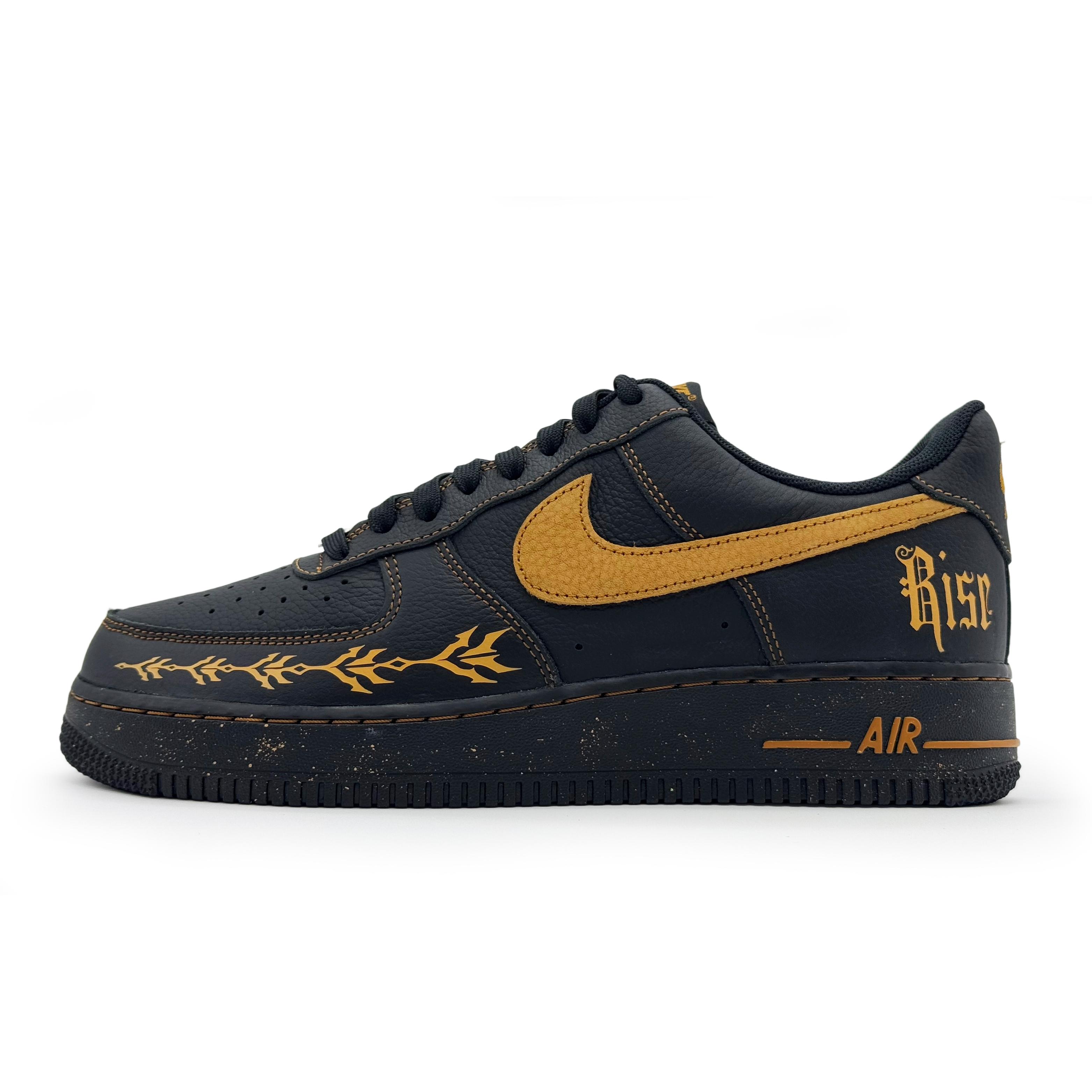 

Nike Air Force 1 Skateboard Shoes Unisex Low Top Black/Orange HQ2037-003(Team1189-) 44