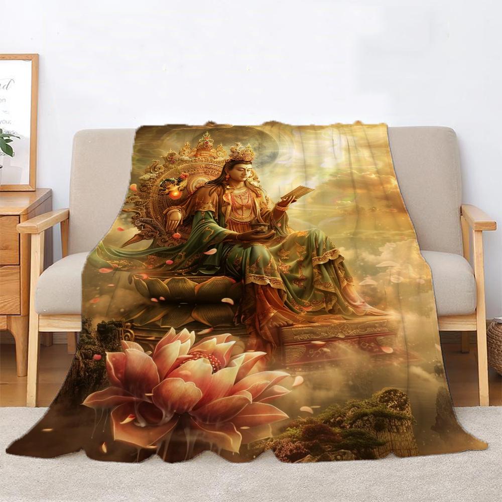 

Одеяло с капюшоном «Бодхисаттва Манджушри» большого размера, пушистые, мягкие одеяла и; Пледы Микрофибра Постельное белье Пляжное полотенце Постельное белье Вязаный плед 80x60in