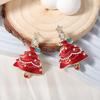 Christmas Tree Alloy Drop Earrings with Creative Design for Women