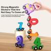 1set 0-10 Number Digital Train Toys Colorful Magnetic Early Educational Toys Digital Train Track Assembly Number Train Set