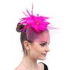 Kadın Çiçek Saç Tokası Kafa Bandı Mini Silindir Şapka Düğün Fascinator Kraliyet Ascot Yarışı
