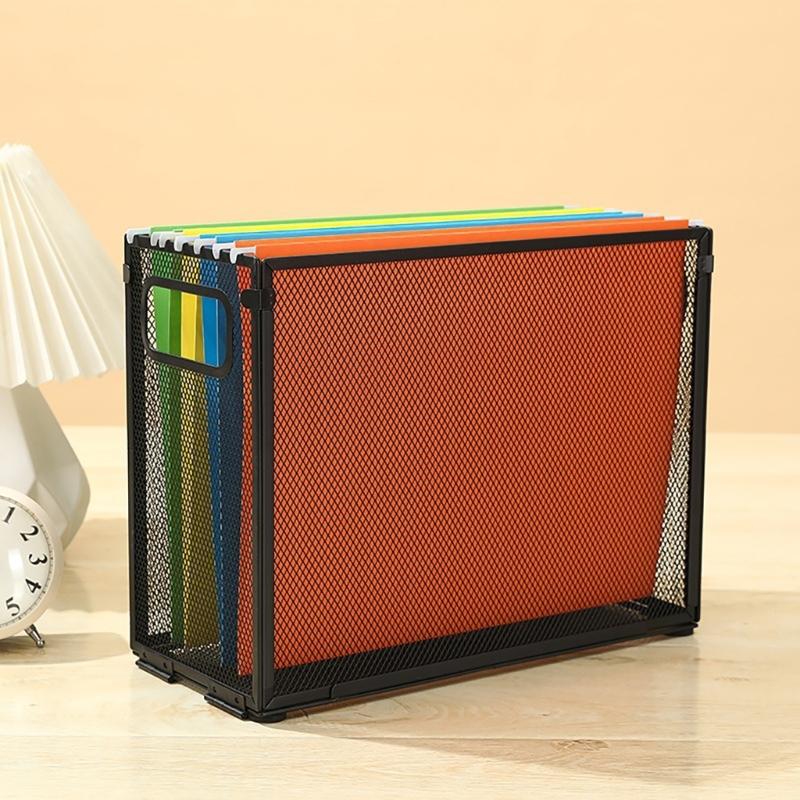 Metal Desktop File Organizers Magazine Book Organizers Storage Case Detachable Stackable for School Office Supplies