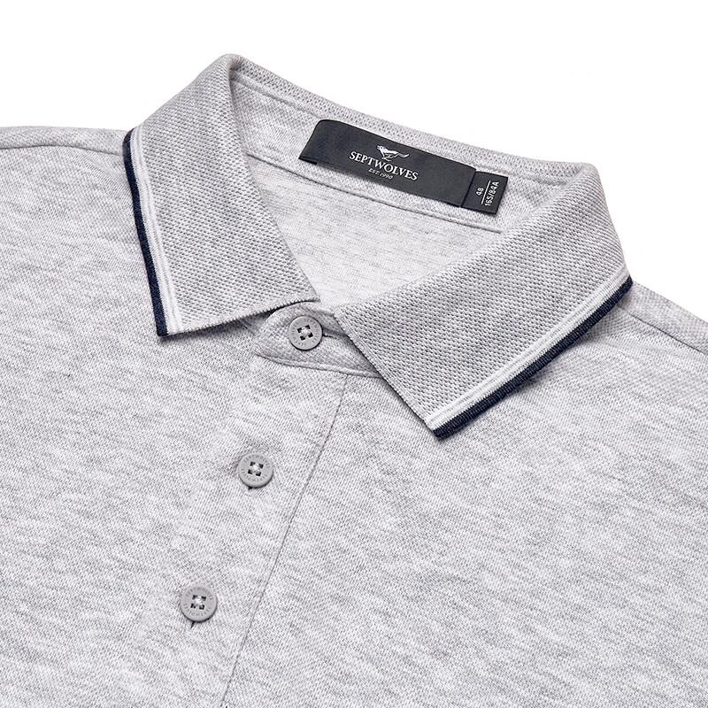 Septwolves Men's Modal Blend Long-Sleeve Polo Shirt