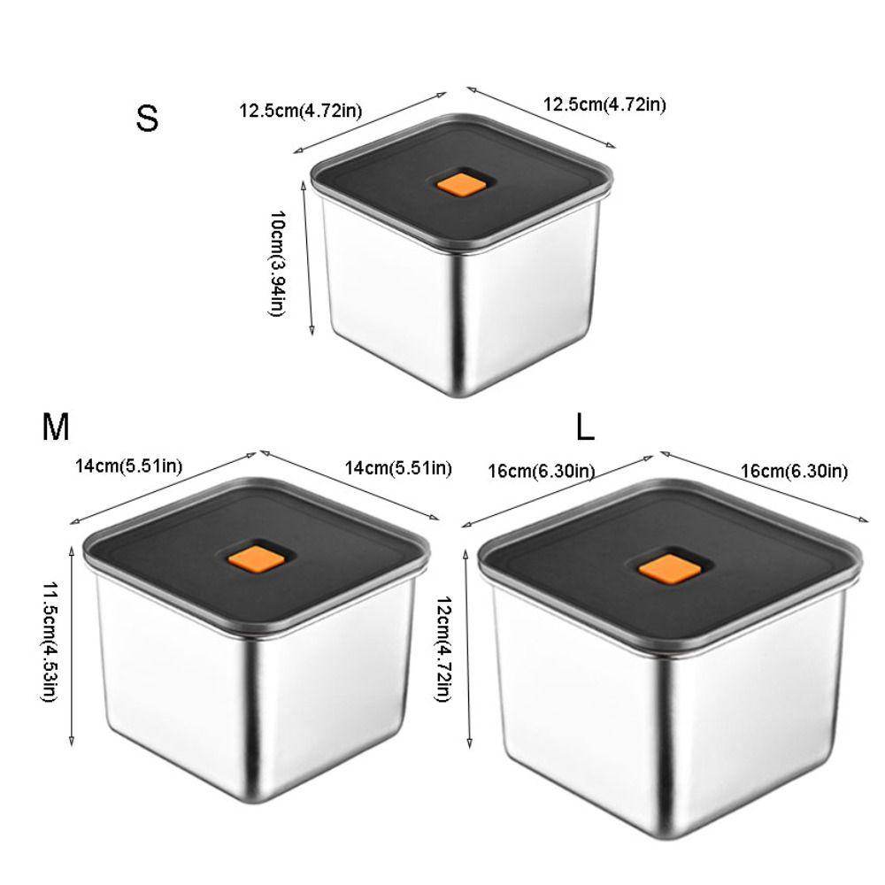 Leak-proof Food Storage Box Stainless Steel Lunch Box Fresh-keeping Box  Picnic