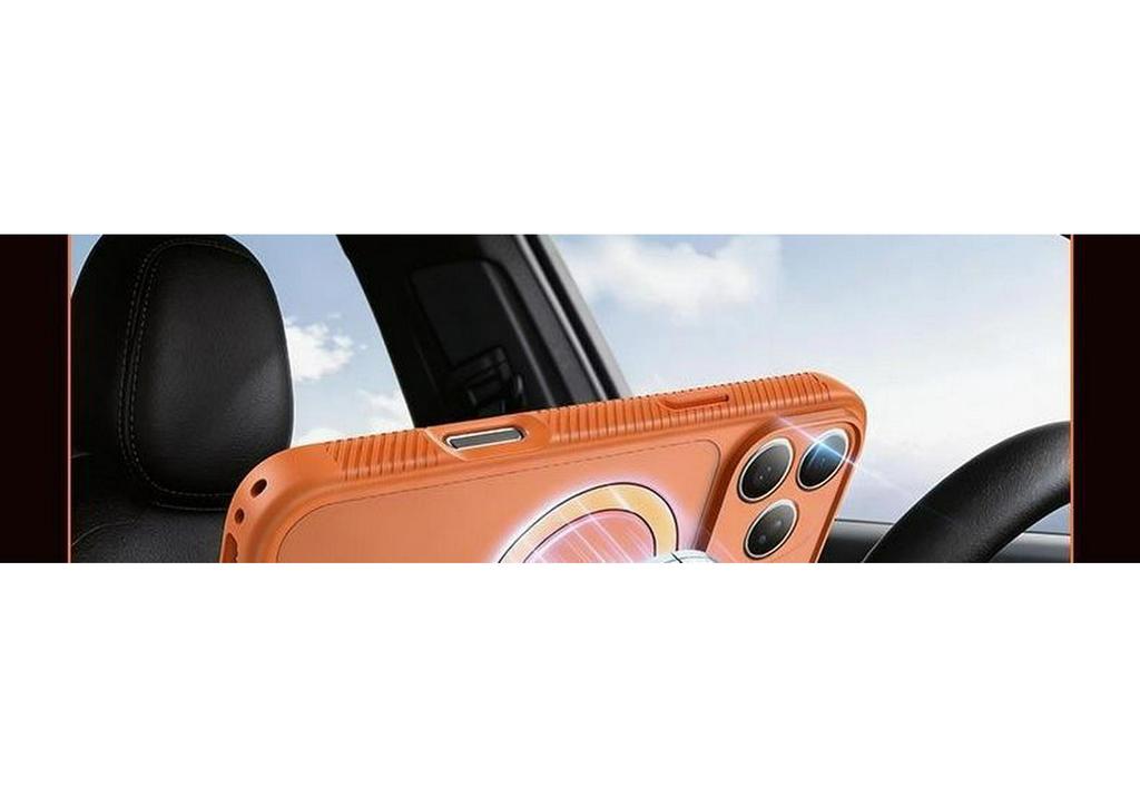 Apple Magnetic Rotating Racing Phone Case 17 Pro Max Anti-fall with Bracket Assembly