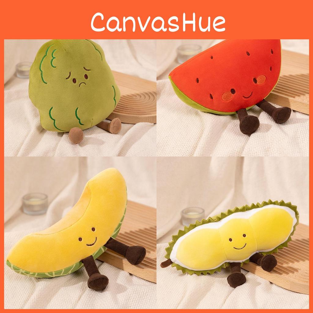 Watermelon Fruit Cartoon Hami Melon Durian Bitter Melon Plush Play Doll Sofa