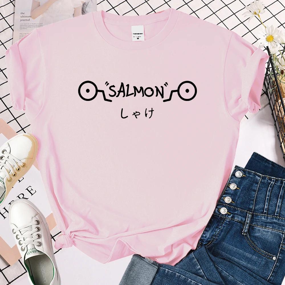 Anime Jjk Shirt Women's T-shirt Jujutsu Kaisen Inumaki Toge Salmon Shirt Top Camiseta Camiseta