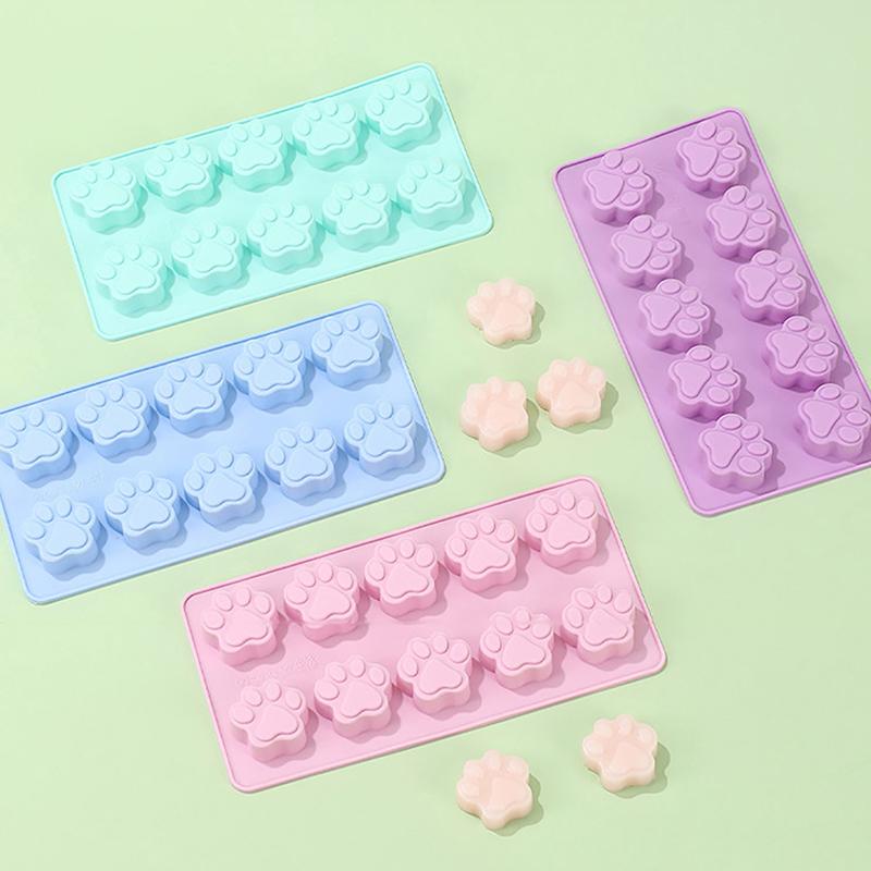 Diy Silicone Dog Cat Animal Paw Pet Print Baking Mold Reusable Dog Footprint Silicone Mold Cake Molds Baking Accessories