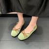 Fashion Bow Single Shoes Autumn New Round Toe Shallow Mouth Soft Sole Non-slip Wear-resistant Low Heel Shoes
