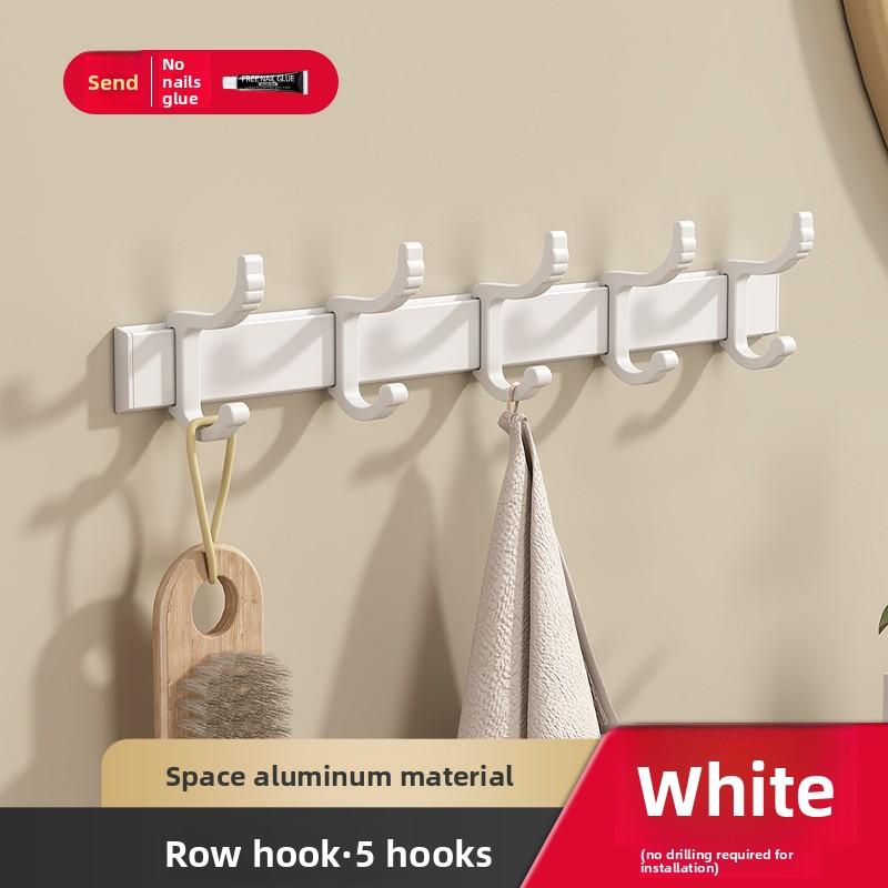 

White Towel Rack, No Punching Toilet, Bathroom Rack, Wall-mounted Toilet, Towel Rack, Bathroom Pendant Set. type 17