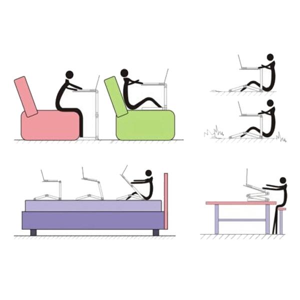 360 Rotation Computer Setup Buy Aluminum Laptop Folding Table Computer Desk Stand 360 Degree ...