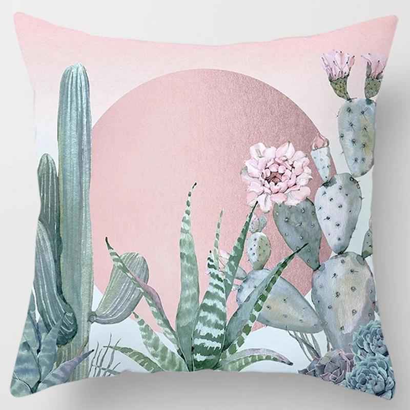 Flower Printing Series Pillow Gift Home Office Decoration Pillow Bedroom Sofa Car Cushion Cover