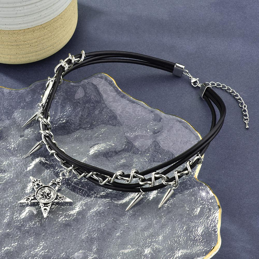 Zircon Rivet Butterfly Necklace Accessories Women S Neck Chain Niche Collarbone Chain Choker Butterfly Collar Batch