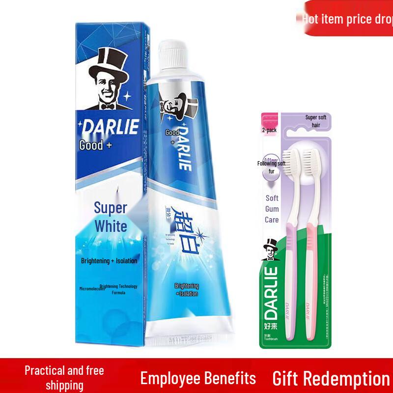 Darlie Soft Bristle Toothbrush & Whitening Toothpaste Bundle