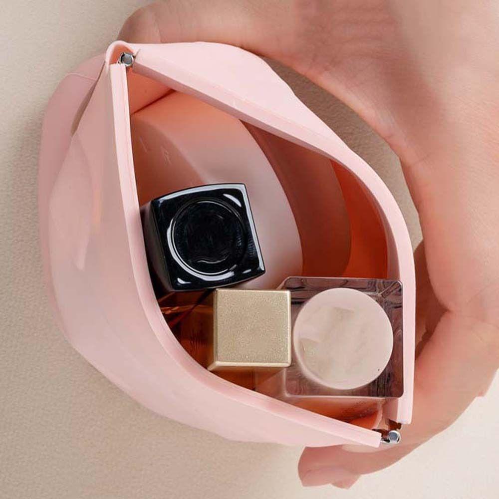 Solid Color Self-closing Lipstick Bag Cartoon Animal Mini Square Makeup Bag  Outdoor