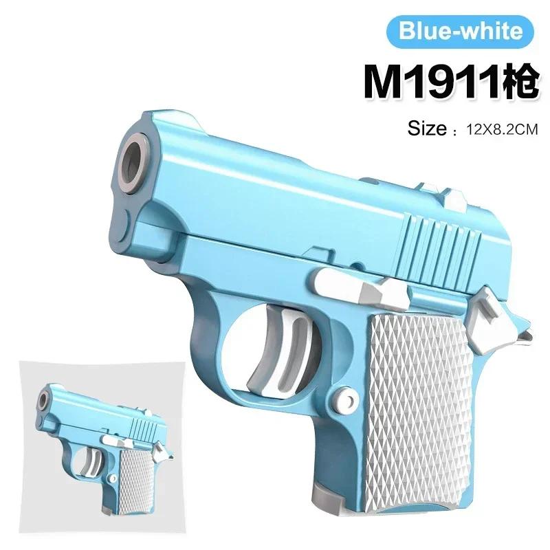 

3D Printed Fidgeting Plaything Gun Linkage Recoil Relaxation Pistol Gravity Induction Detachable Stress Ease Toy Gun For Kids Adults