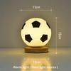 Fotbal Masivní dřevo Sklo Malá stolní lampa Noční světlo na čtení USB LED Kruhová noční postel Studijní dekorace Pokoj s dálkovým stmíváním
