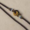 Kiyuan Handmade High-End Amber Buddha Head Pendant Necklace Cord