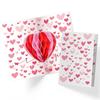 3D Popup Valentine's Day Card for Unique Party Celebration Handmade Greeting Card with Envelope Elegant Birthday Gift