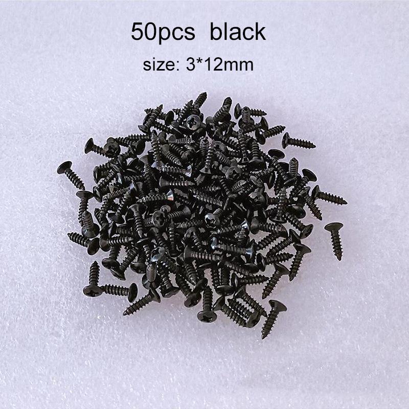 50/100pcs Electric Guitar Pickguard Screws Multiple Colors For Guitar Bass Metal Fixed Cover Plate Screw Guitar Accessories TMZ