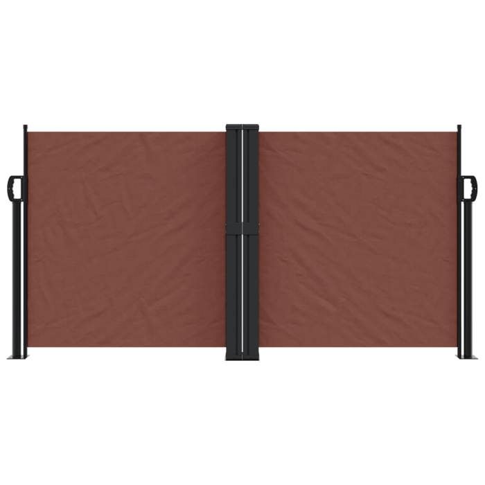 VidaXL Auvent latéral rétractable marron 120x1000 cm, écran d’intimité de jardin, brise-vue de balcon, écran d'extérieur, 4004704