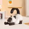 Cat Candy Dish Cat Figurine with Storage Tray Resin Key Holder Bowl for Candy Entryway Table Home Living Room Bedroom Cabinet