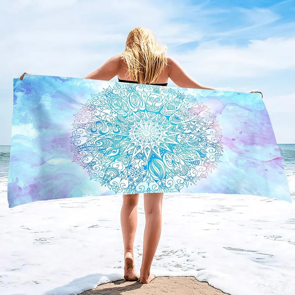 Mandala Strandtuch Ausverkauf Handtücher, Boho Stil Cooles Reise Pool Handtuch, Leicht Sandfrei Schnelltrocknend Reisehandtücher
