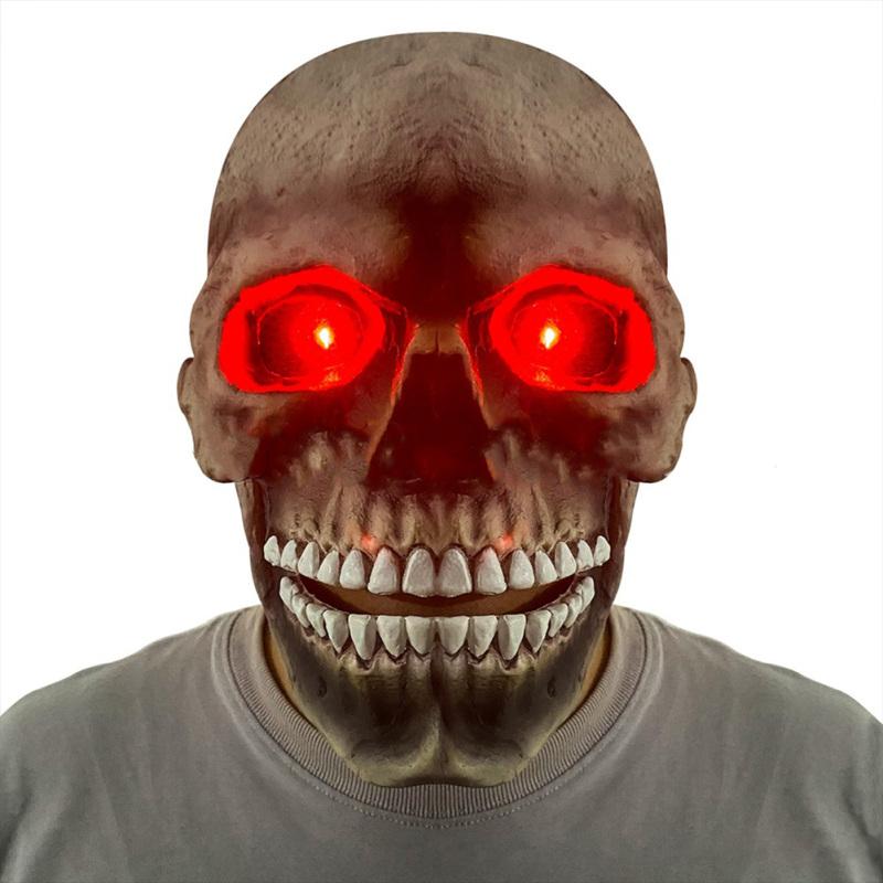 Halloween hororová maska ​​Čelist Ústa Pohyblivá lebka Latexová maska ​​Skull Cosplay Rekvizity