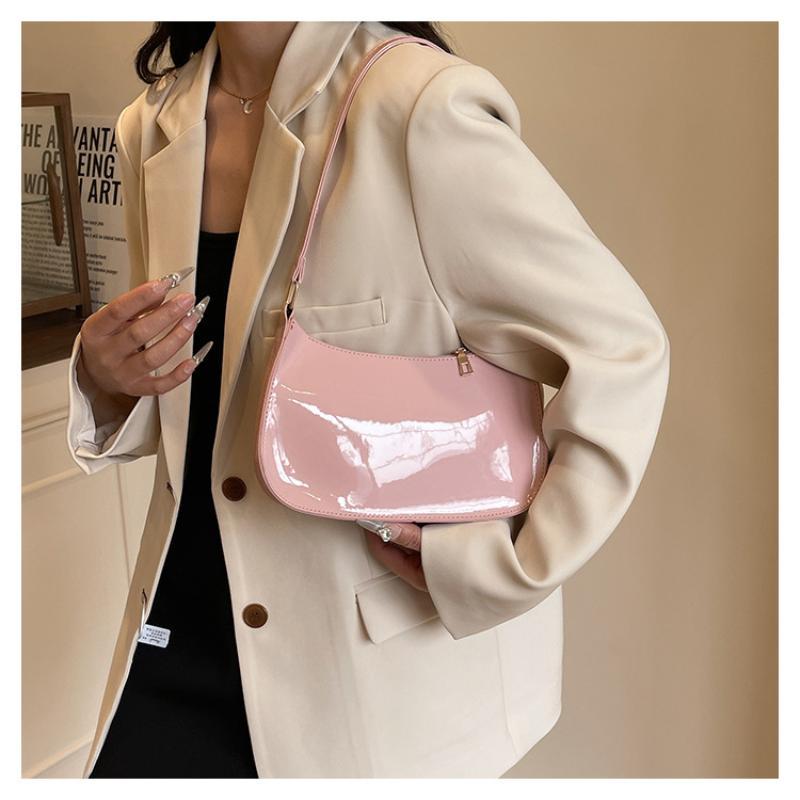 Koreanisches Designer Damen Leder Schultertasche Reißverschluss Handtasche Lässige Tote für Mädchen Tägliche Nutzung Geschenk