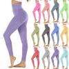 Mode femmes hanche sans couture Point taille haute vitesse pantalon sec Fitness Yoga pantalon