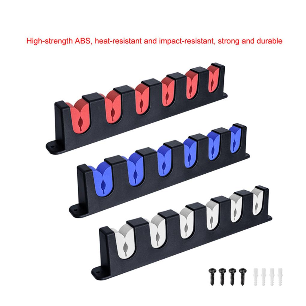 Fishing Pole Display Rack 6-Rods Bracket ABS Plastic Wear-resistant Stable Storage Organizer Garage Cabin Basement Tackle